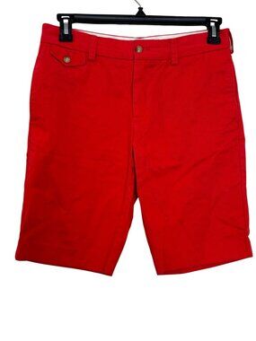 Ralph Lauren Sport Red Womens Cotton Shorts Size 6 Casual Style 11” Inseam